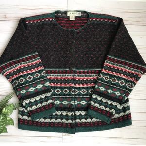 Vintage L.L. Bean Wool Cardigan Large